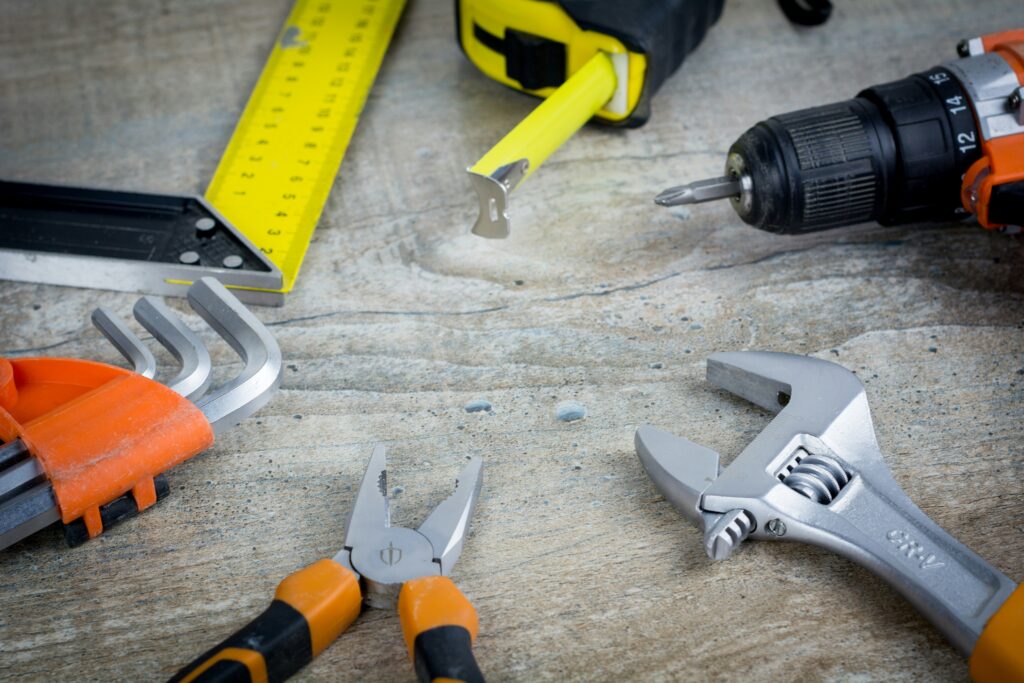 Professional contractor tools representing home service businesses and local service marketing